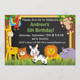 Safari birthday invitation,jungle invitation