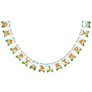 Safari Birthday Party bunting banner