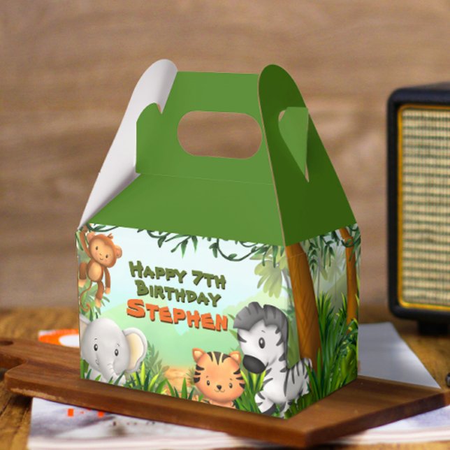 Safari Birthday Party Favour Box (Safari Birthday Favor Box)