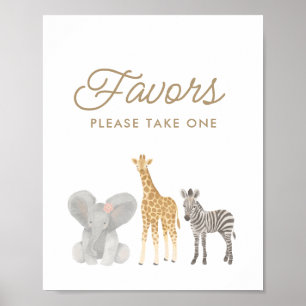 Safari Birthday Party Favours Sign