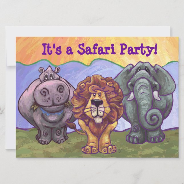 Safari Birthday Party Invitation (Front)
