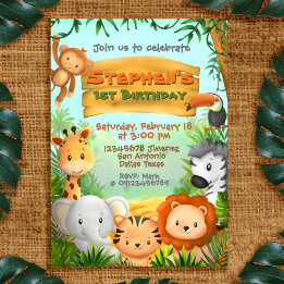 Safari Birthday Party Invitation