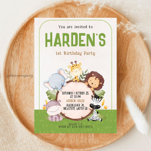 Safari Birthday Party - Jungle Animal Invitation