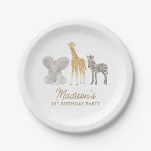 Safari Birthday Party Paper Plate
