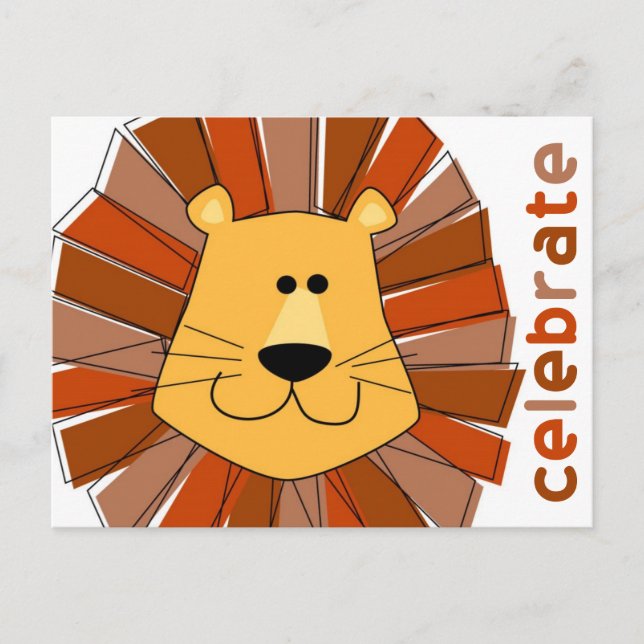 Safari Birthday Party Post Card Invitation (Front)