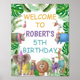Safari Birthday Party Welcome Sign