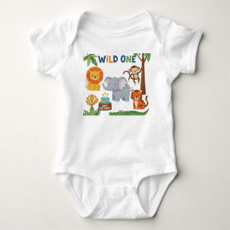 Safari birthday t-shirt baby bodysuit