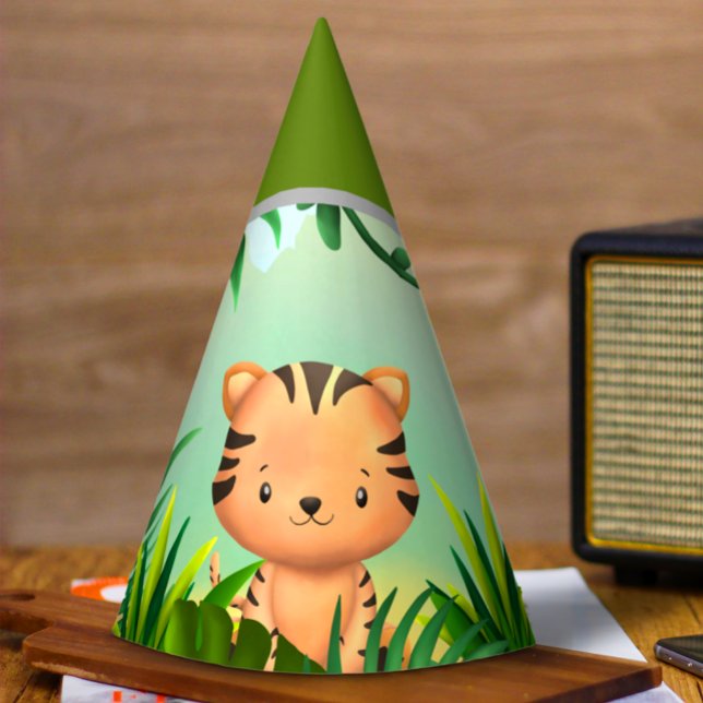 Safari Birthday Tiger Party Hat (Creator Uploaded)