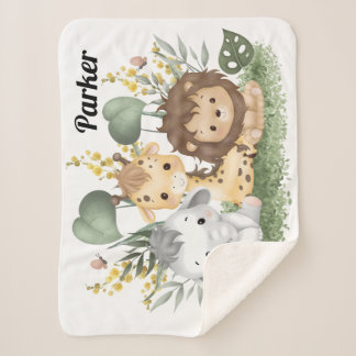 Safari Blanket – Custom Jungle animal baby blanket