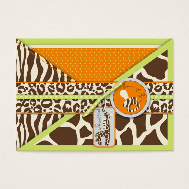 Safari Boy Green Gift Tag (Front)
