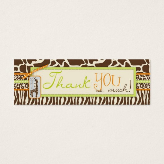 Safari Boy Green TY Skinny Gift Tag