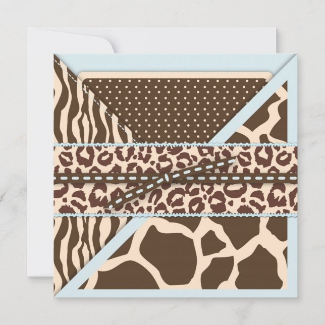 Safari Boy Invitation Square B (Front)