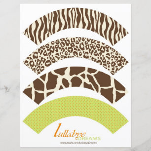 Safari Boy Orange Cupcake Wrappers 2