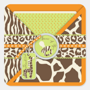 Safari Boy Orange TY Sticker B