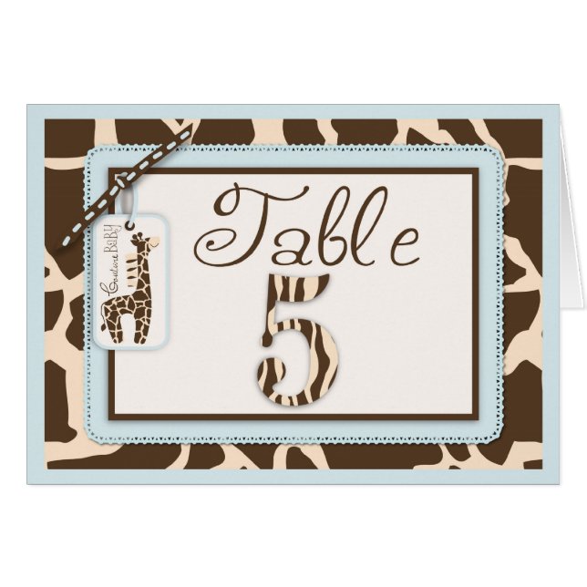 Safari Boy Table Card 5 (Front Horizontal)