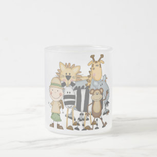 Safari Boy Tshirts and Gifts Frosted Glass Coffee Mug