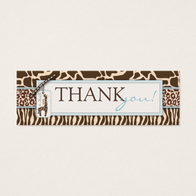 Safari Boy TY Skinny Gift Tag (Front)