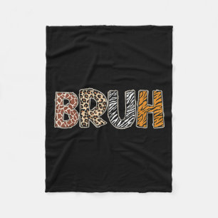 Safari Bruh Zookeeper Funny Animals Wildlife Boys Fleece Blanket