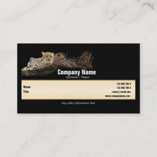 Safari business cards, cheetahs - customisable business card