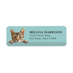 Safari Cat Return Address Labels