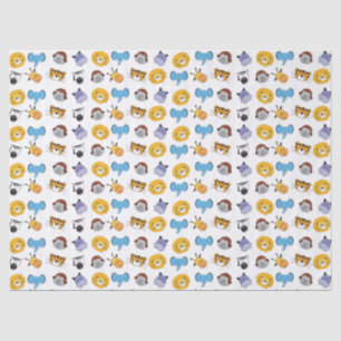 Safari Celebration: Cute Animal Illustration Wrapp Tissue Paper
