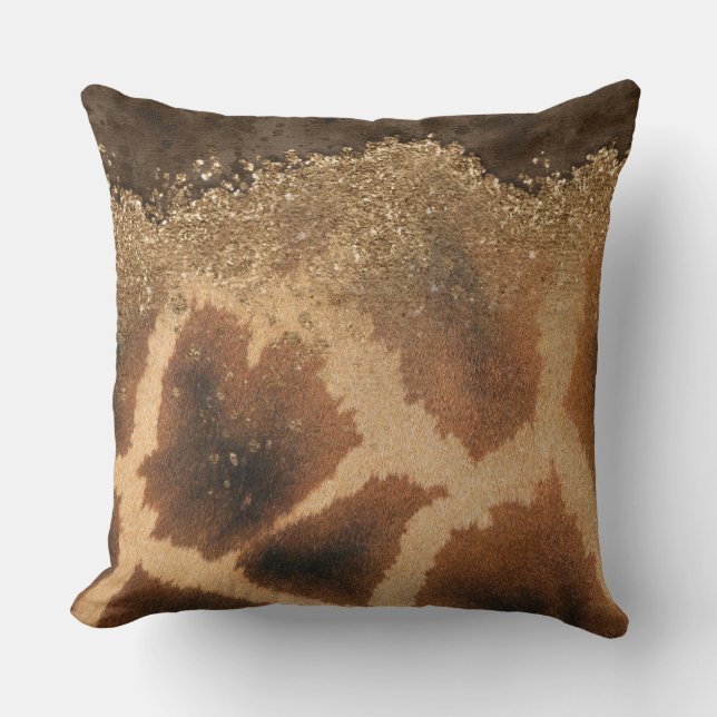 Safari Chic: Animal Skin Texture Throw Pillows (Front)
