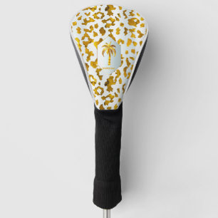 Safari Chic Gold Leopard Print  Golf Head Cover