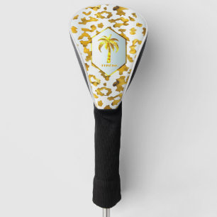 Safari Chic Gold Leopard Print  Golf Head Cover