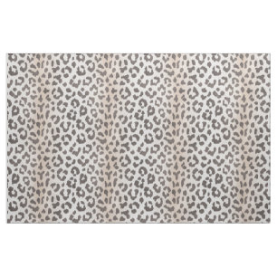 Safari chic neutral beige white cheetah print fabric