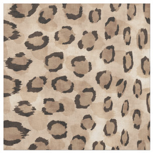 Safari chic neutral brown beige cheetah print fabric