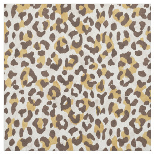 Safari chic neutral gold brown cheetah print fabric