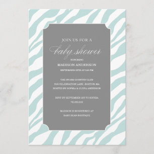 SAFARI CHIC SHOWER   BABY SHOWER INVITATIONS