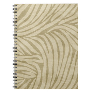 Safari Cream Zebra Animal Print Notebook