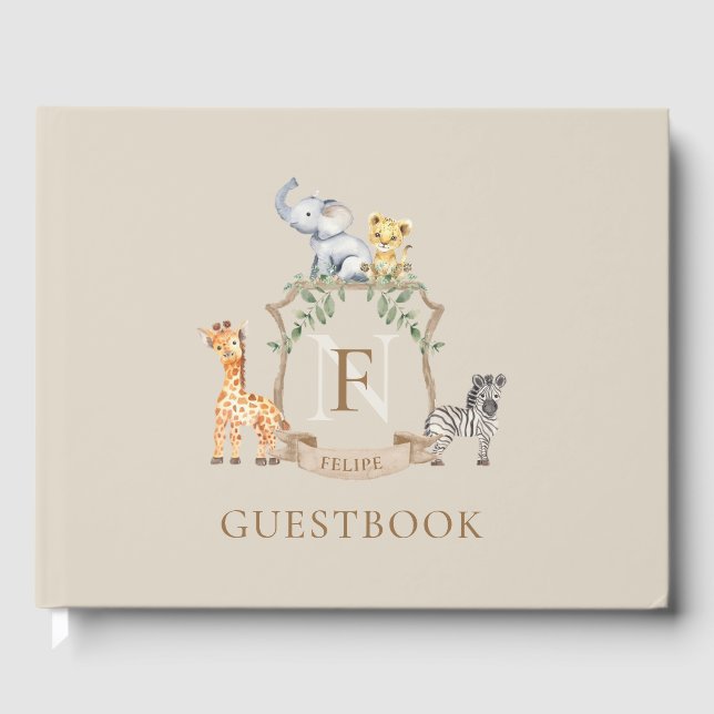 Safari Crest Guest Book (Front)