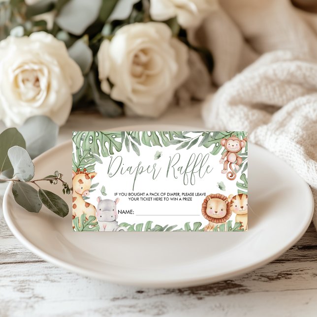Safari Diaper Raffle Card (Creator Uploaded)