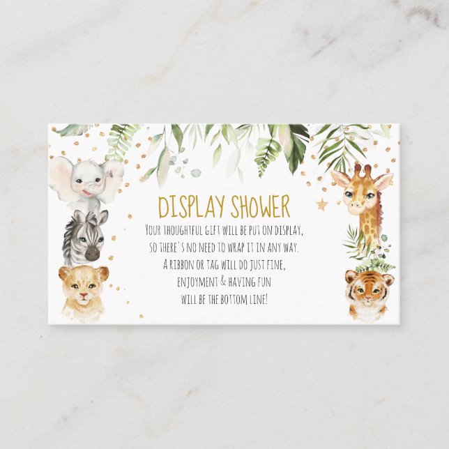 Safari Display Shower Card (Front)