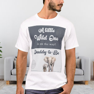Safari Elephant Daddy-to-Be Baby Shower Shirt
