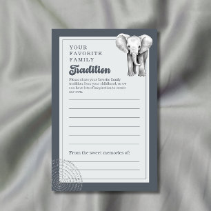 Safari Elephant Family Tradition Advice Card