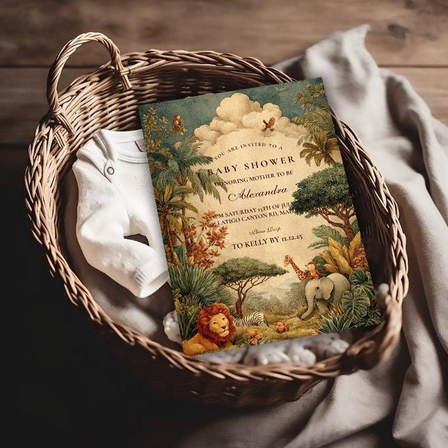 Safari Foliage & Friends Baby Shower Invitation (Creator Uploaded)