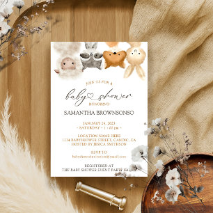 Safari Forest Farm Cute Animal Invitation
