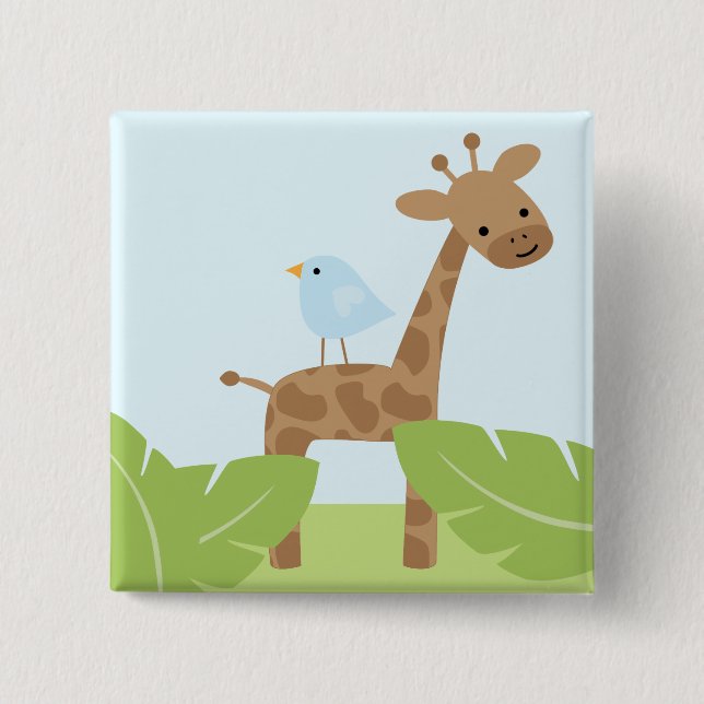 Safari Friends 15 Cm Square Badge (Front)