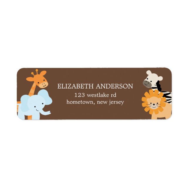Safari Friends Address Labels (Front)