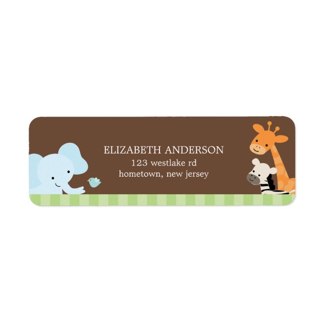 Safari Friends Address Labels (Front)