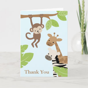 Safari Friends Birthday Thank You Card
