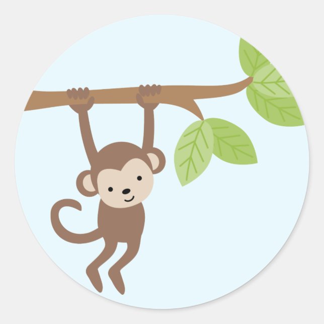 Safari Friends Classic Round Sticker (Front)