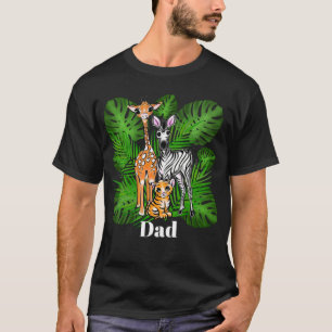Safari friends- Giraffe, Zebra, Tiger, jungle  T-Shirt