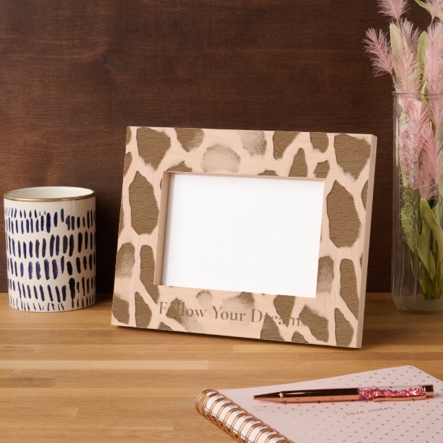 Safari Giraffe Animal Print Etched Frames (Left)