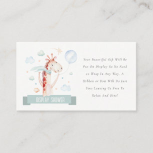 Safari Giraffe Balloon Display Shower Baby Shower Enclosure Card