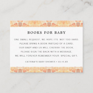 Safari Giraffe Book Request Baby Shower Enclosure Card