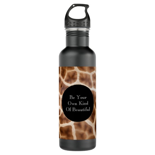 Safari Giraffe Print 710 Ml Water Bottle (Front)